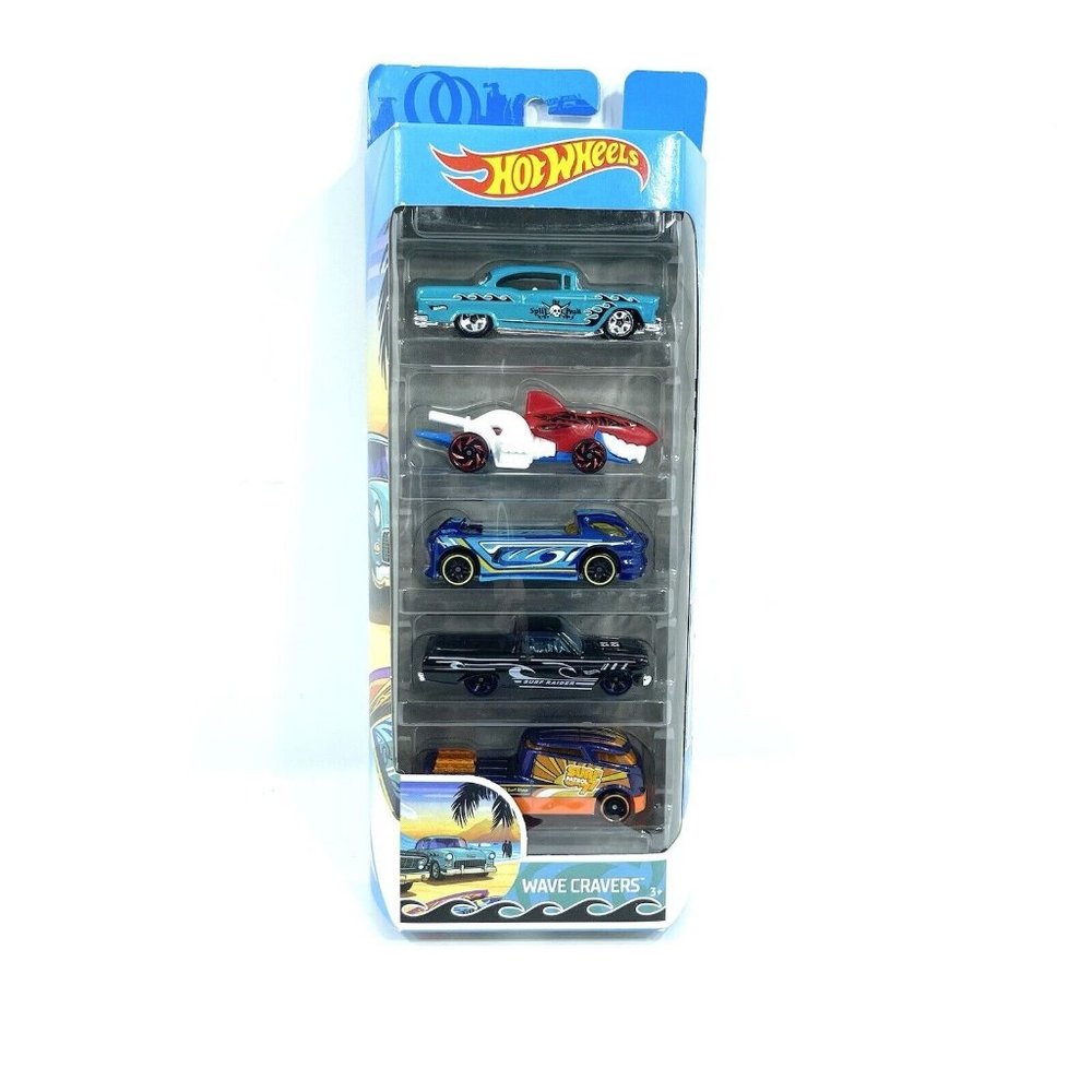 hot wheels 5 pack 2019  wave cravers 55 Chevy  65 Ford Ranchero